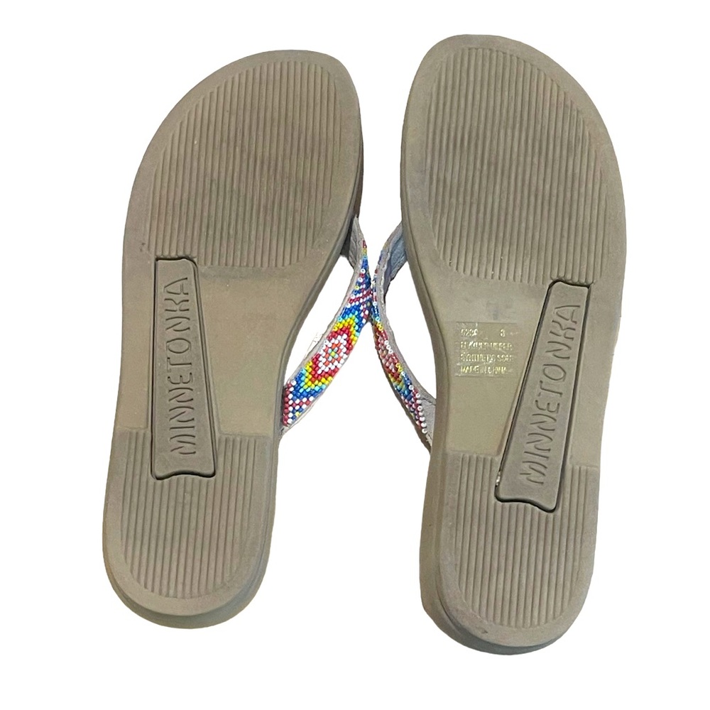 Women’s Minnetonka Native American Beaded Sandals Size 8 EUC - Picture 10 of 12